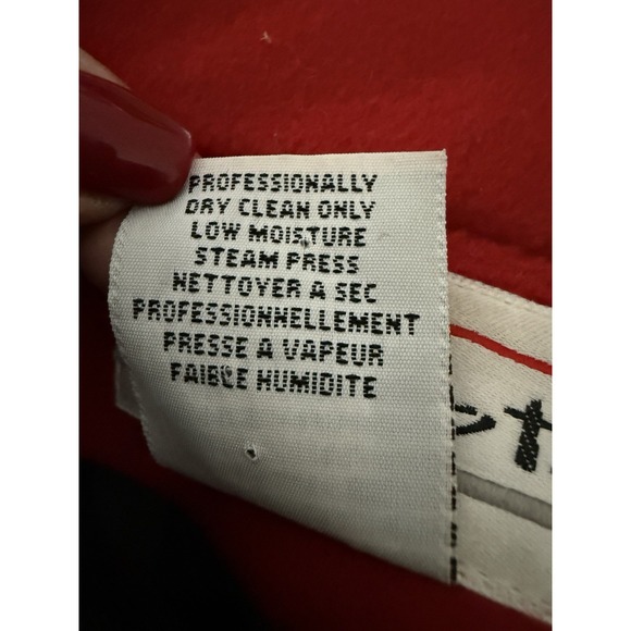 Talbots‎ Women Pea Coat 10 Red Double Breasted Wool Blend Tartan Lining - Picture 11 of 11